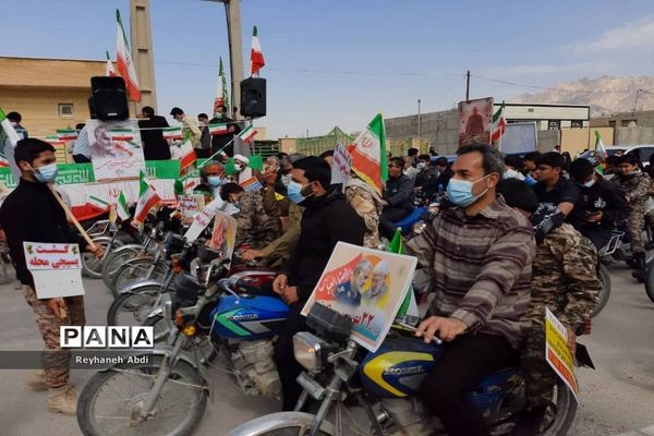 راهپیمایی خوردرویی و موتوری در یوم الله 22بهمن درتنگستان