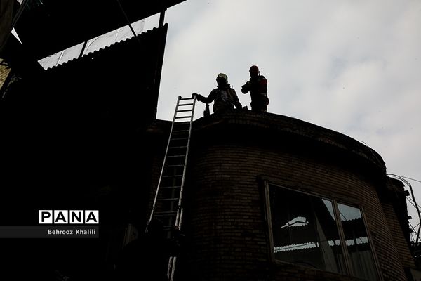 آتش‌سوزی در بازار تهران