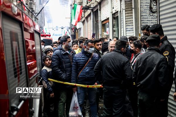 آتش‌سوزی در بازار تهران