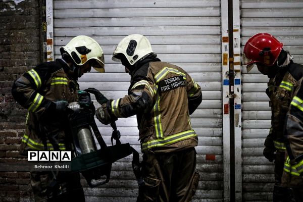 آتش‌سوزی در بازار تهران