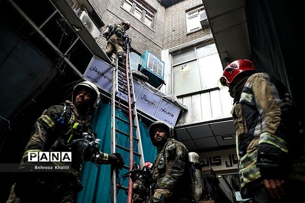 آتش‌سوزی در بازار تهران