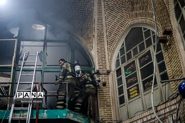 آتش‌سوزی در بازار تهران
