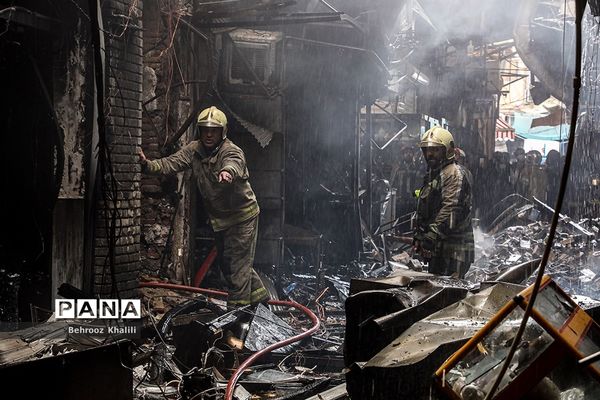 آتش‌سوزی در بازار تهران