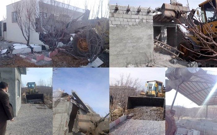 قلع‌وقمع ۹ مورد ساخت‌وساز غیرمجاز در مراغه