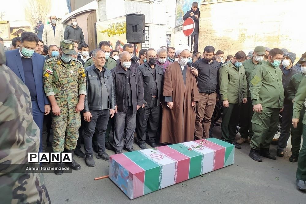 مراسم بازگشت پیکر پاک و مطهر شهید مدافع حرم در شهرری