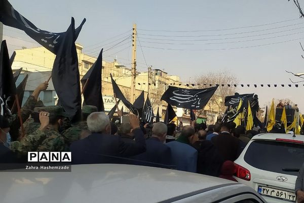 مراسم بازگشت پیکر پاک و مطهر شهید مدافع حرم در شهرری