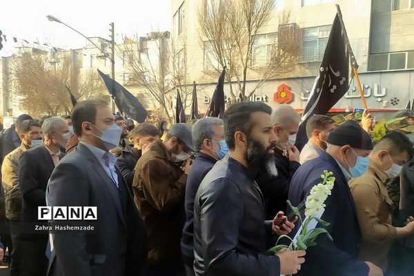 مراسم بازگشت پیکر پاک و مطهر شهید مدافع حرم در شهرری