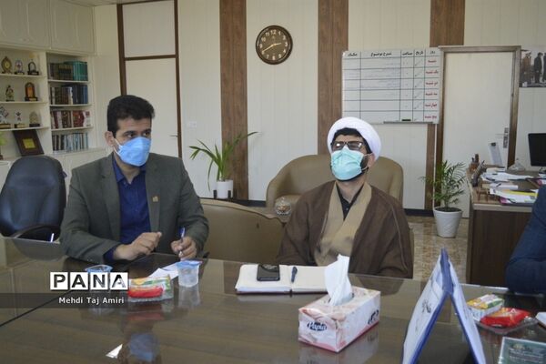 جلسه هماهنگی برنامه‌های جشن نیکوکاری در معاونت پرورشی و فرهنگی اداره‌کل آموزش و پرورش استان بوشهر