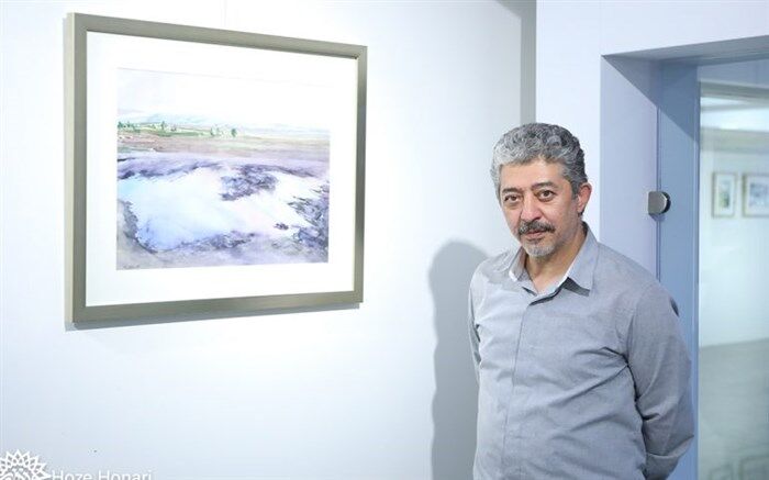 «منحنی آب» در گالری ابوالفضل عالی حوزه هنری افتتاح شد
