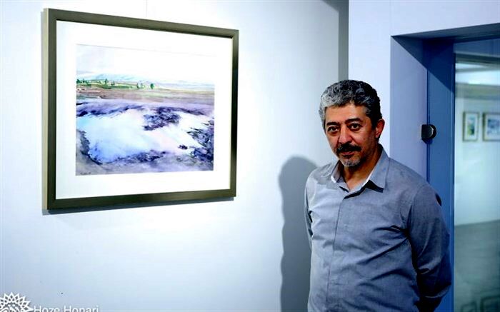 «منحنی آب» در گالری ابوالفضل عالی حوزه هنری افتتاح شد