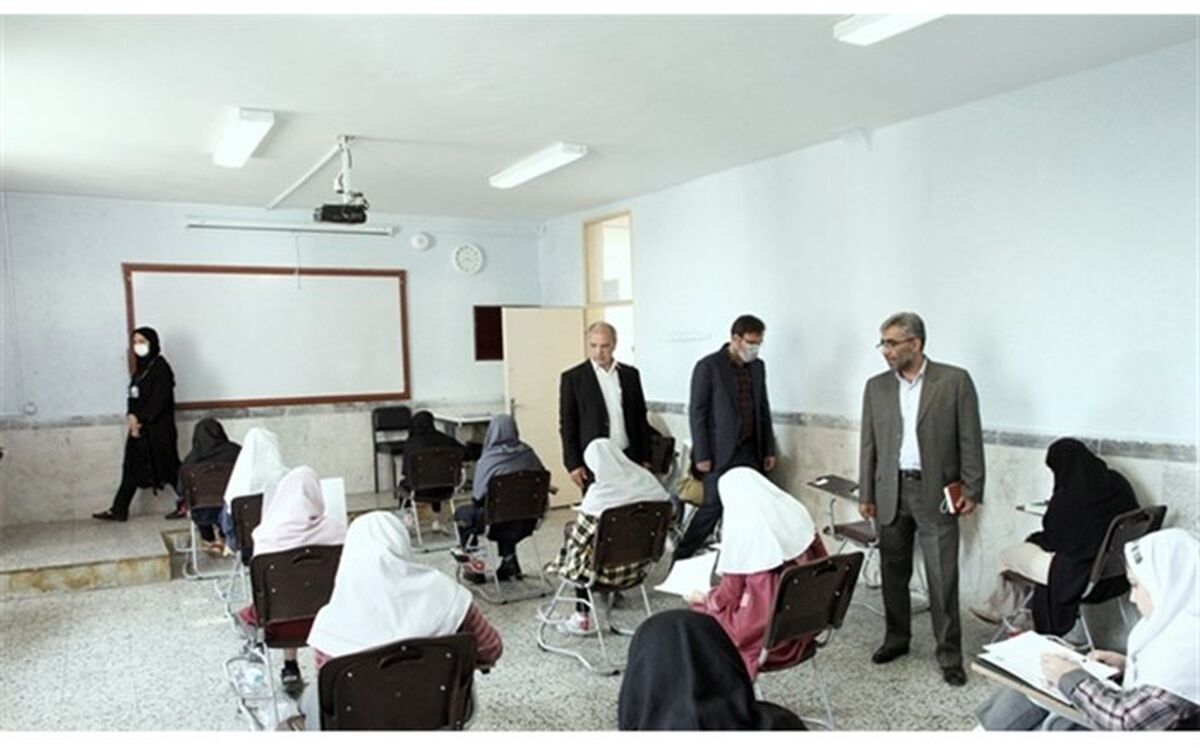 بازدید مدیران آموزش و پرورش نواحی ۱ و۲ اردبیل از روند برگزاری آزمون استعدادهای درخشان