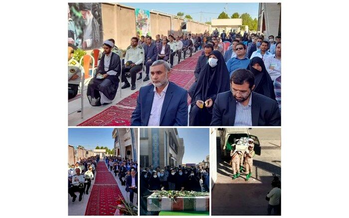 وداع با شهید گمنام همزمان با مراسم یادبود شهید مدافع سلامت  در فیروزه