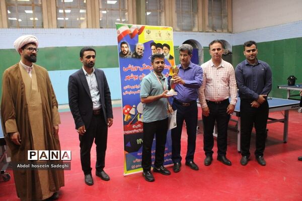 جشنواره فرهنگی  ورزشی فرهنگیان استان بوشهر رشته تنیس روی میز آقایان
