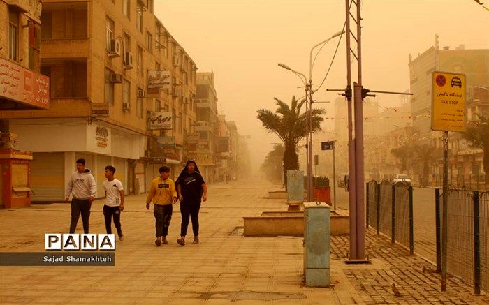 هشدار هواشناسی خوزستان مبنی بر ماندگاری گرد و خاک تا روز سه‌شنبه