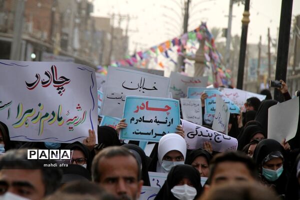 برگزاری راهپیمایی بانوان فاطمی شهرستان بهبهان