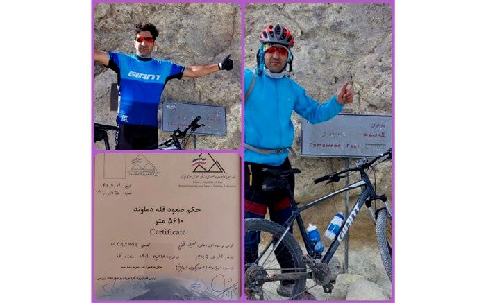 دوچرخه‌سوار نیشابوری رکورد صعود یک روزه بربام ایران را از آن خود کرد