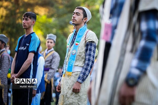 صبحگاه بیست و یکمین اردوی کشوری دانش‌آموزان پسر عشایر