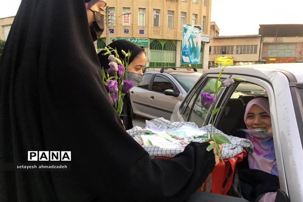 موکب مجلس دانش‌آموزی دختران شهرستان گلوگاه در شب عید غدیر