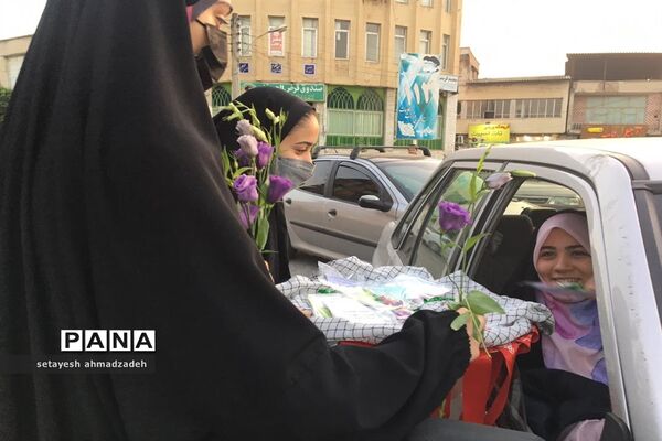 موکب مجلس دانش‌آموزی دختران شهرستان گلوگاه در شب عید غدیر