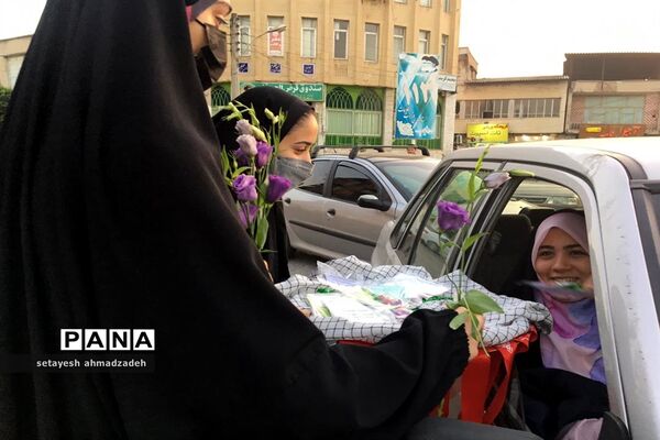 موکب مجلس دانش‌آموزی دختران شهرستان گلوگاه در شب عید غدیر