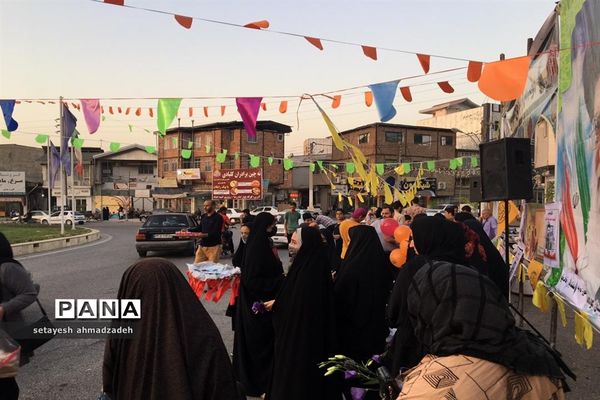 موکب مجلس دانش‌آموزی دختران شهرستان گلوگاه در شب عید غدیر
