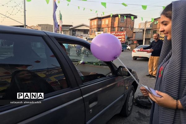 موکب مجلس دانش‌آموزی دختران شهرستان گلوگاه در شب عید غدیر