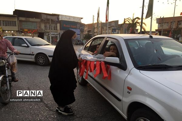 موکب مجلس دانش‌آموزی دختران شهرستان گلوگاه در شب عید غدیر