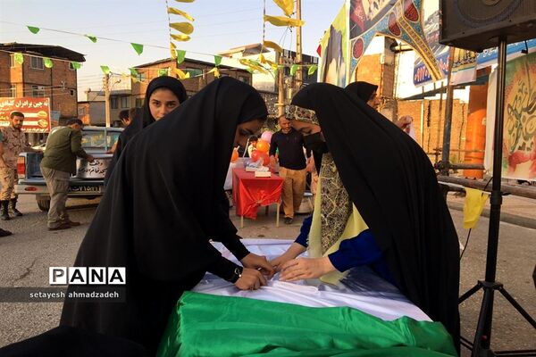 موکب مجلس دانش‌آموزی دختران شهرستان گلوگاه در شب عید غدیر