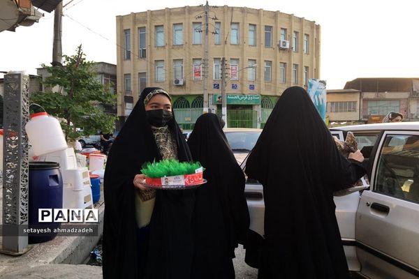 موکب مجلس دانش‌آموزی دختران شهرستان گلوگاه در شب عید غدیر