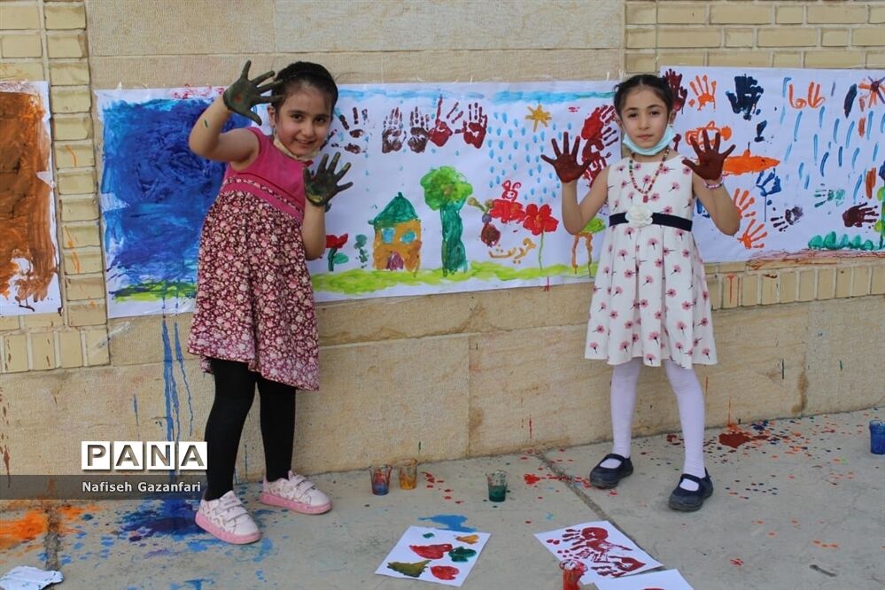 برگزاری جشنواره رنگ‌ها و آب‌ها ویژه کودکان در شیراز