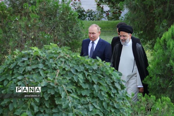 دیدار ولادیمیر پوتین با آیت‌الله رئیسی
