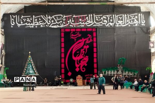 مراسم آیینی پرچم بدستان و بیرق‌داران ندای محرم نوش‌آباد