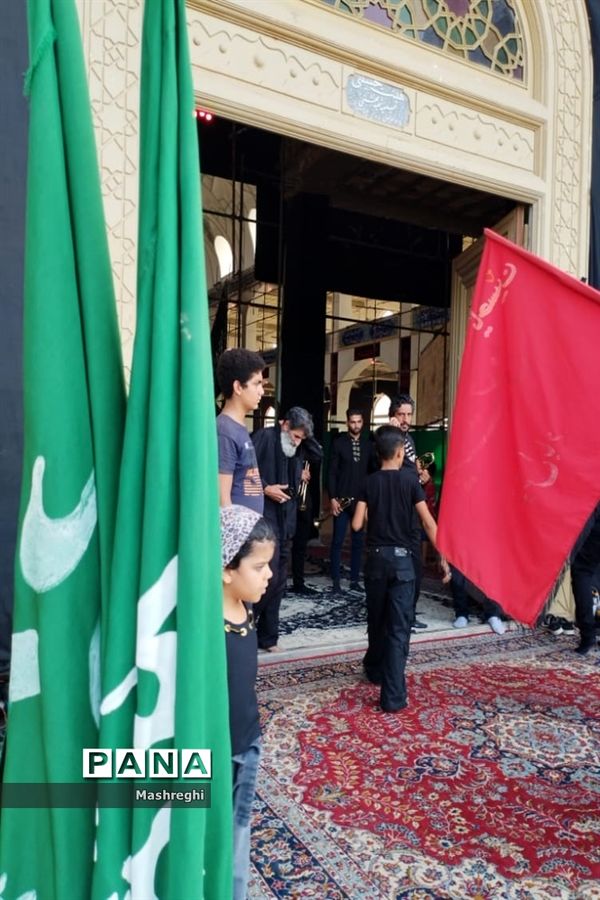 مراسم آیینی پرچم بدستان و بیرق‌داران ندای محرم نوش‌آباد