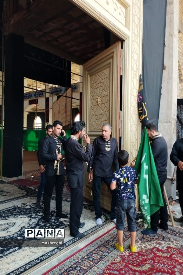 مراسم آیینی پرچم بدستان و بیرق‌داران ندای محرم نوش‌آباد