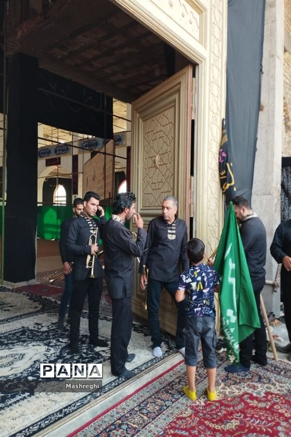 مراسم آیینی پرچم بدستان و بیرق‌داران ندای محرم نوش‌آباد