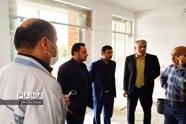 بازدید بخشدار میاندورود از پروژه دبستان شهید برزگر بادله