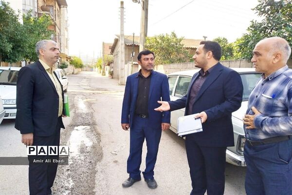 بازدید بخشدار میاندورود از پروژه دبستان شهید برزگر بادله