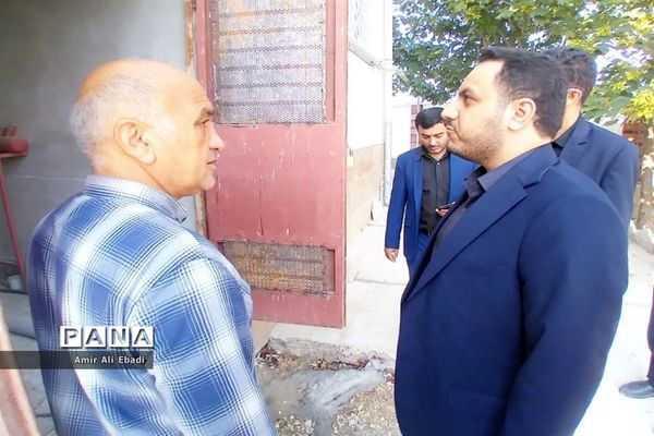 بازدید بخشدار میاندورود از پروژه دبستان شهید برزگر بادله