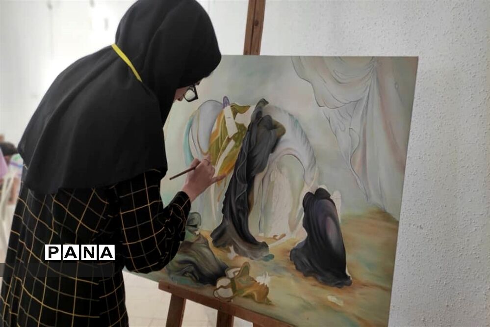 برگزاری سوگواره هنری محرم در قالب نقاشی در شهرستان نور