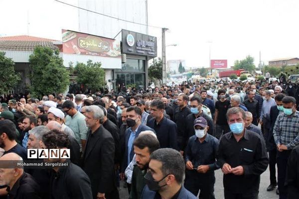 استقبال از پیکر شهید مدافع حرم در میاندورود