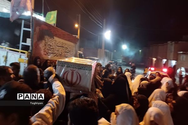 تشییع پیکر شهید تازه تفحص شده دوران هشت سال دفاع مقدس در شهرستان ورزنه