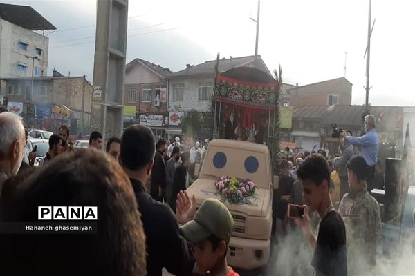 مراسم استقبال از شهید مدافع حرم «مصطفی تاش موسی» درشهرستان  عباس آباد