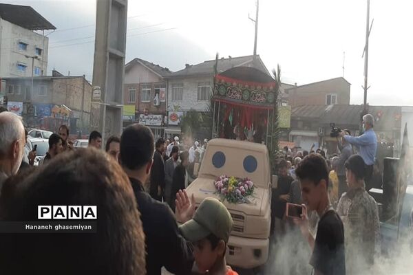 مراسم استقبال از شهید مدافع حرم «مصطفی تاش موسی» درشهرستان  عباس آباد