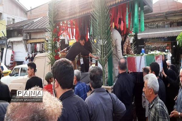 مراسم استقبال از شهید مدافع حرم «مصطفی تاش موسی» درشهرستان  عباس آباد