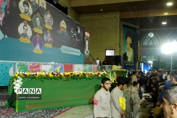 وداع با پیکر شهدای مدافع حرم در قائمشهر