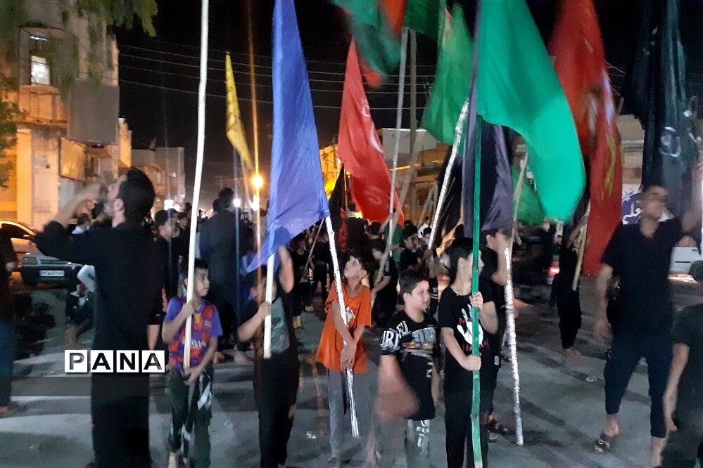 برپایی موکب عزاداری هیات‌های دانش‌آموزی در شادگان