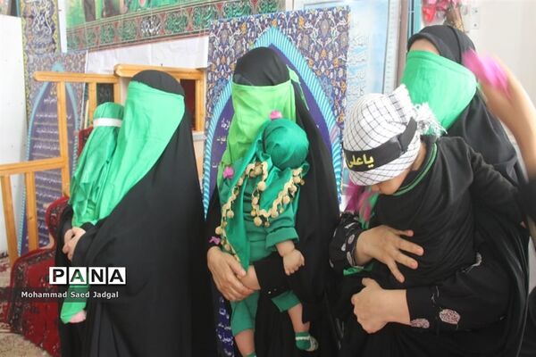 عزاداری مادران چابهاری در سوگ حضرت علی اصغر (ع)