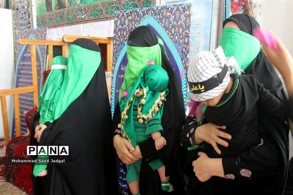 عزاداری مادران چابهاری در سوگ حضرت علی اصغر (ع)