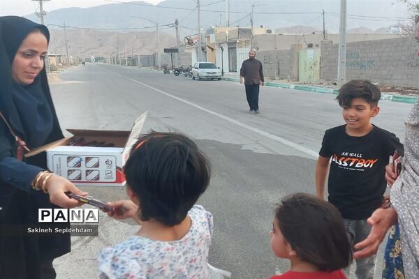 ایستگاه صلواتی حضرت قاسم ابن الحسن به همت دانش‌آموزان شهر اشکنان