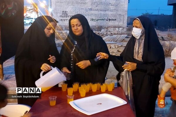 ایستگاه صلواتی حضرت قاسم ابن الحسن به همت دانش‌آموزان شهر اشکنان